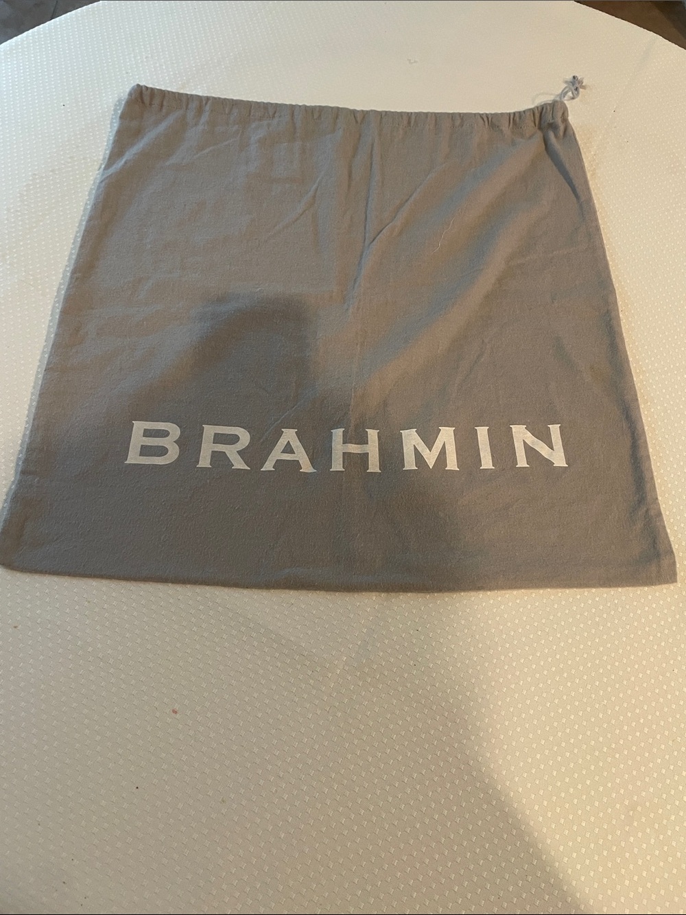 Large Brahmin Gray Drawstring Dust Bag